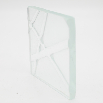 Transparente / Ultra claro Patrones de líneas cruzadas Vidrio termofusible