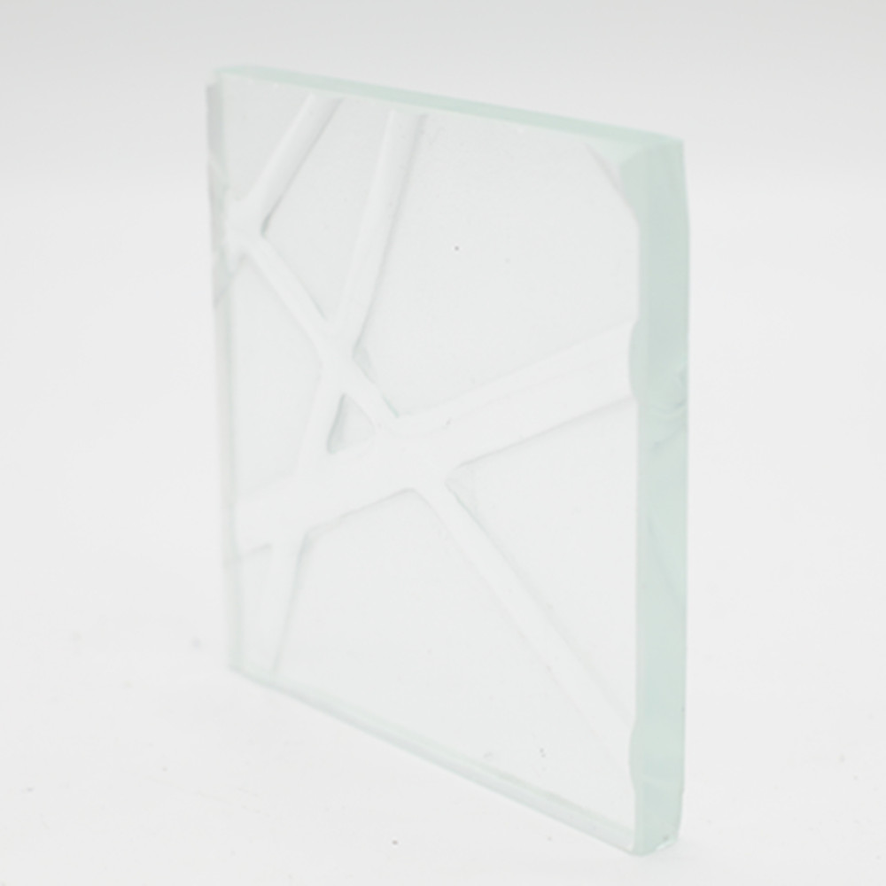 Transparente / Ultra claro Patrones de líneas cruzadas Vidrio termofusible