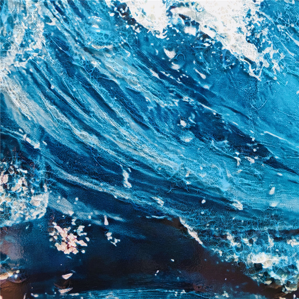 Sala de estar decorativa 1000 mm * 600 mm y 1610 mm x 910 mm La pintura de Waves Galss