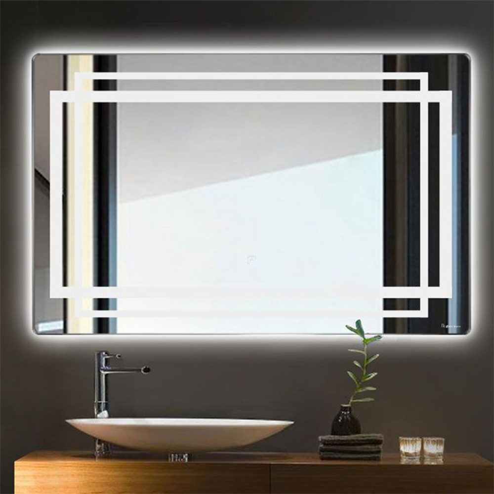 Lavabo de baño HD con espejo plateado de 3 mm a 6 mm
